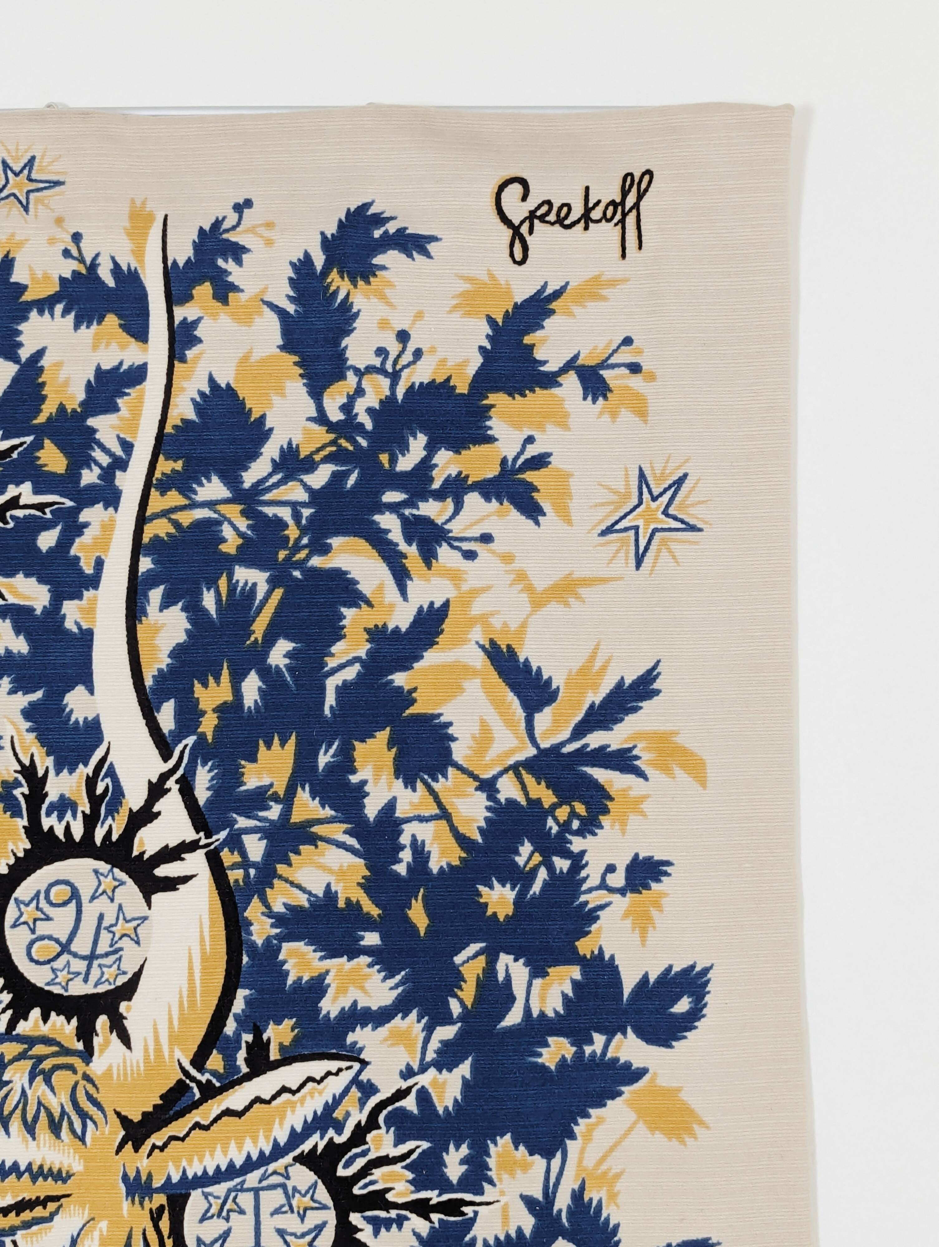 AUBUSSON tapestry in wool. Elie GREKOFF (1914-1985)