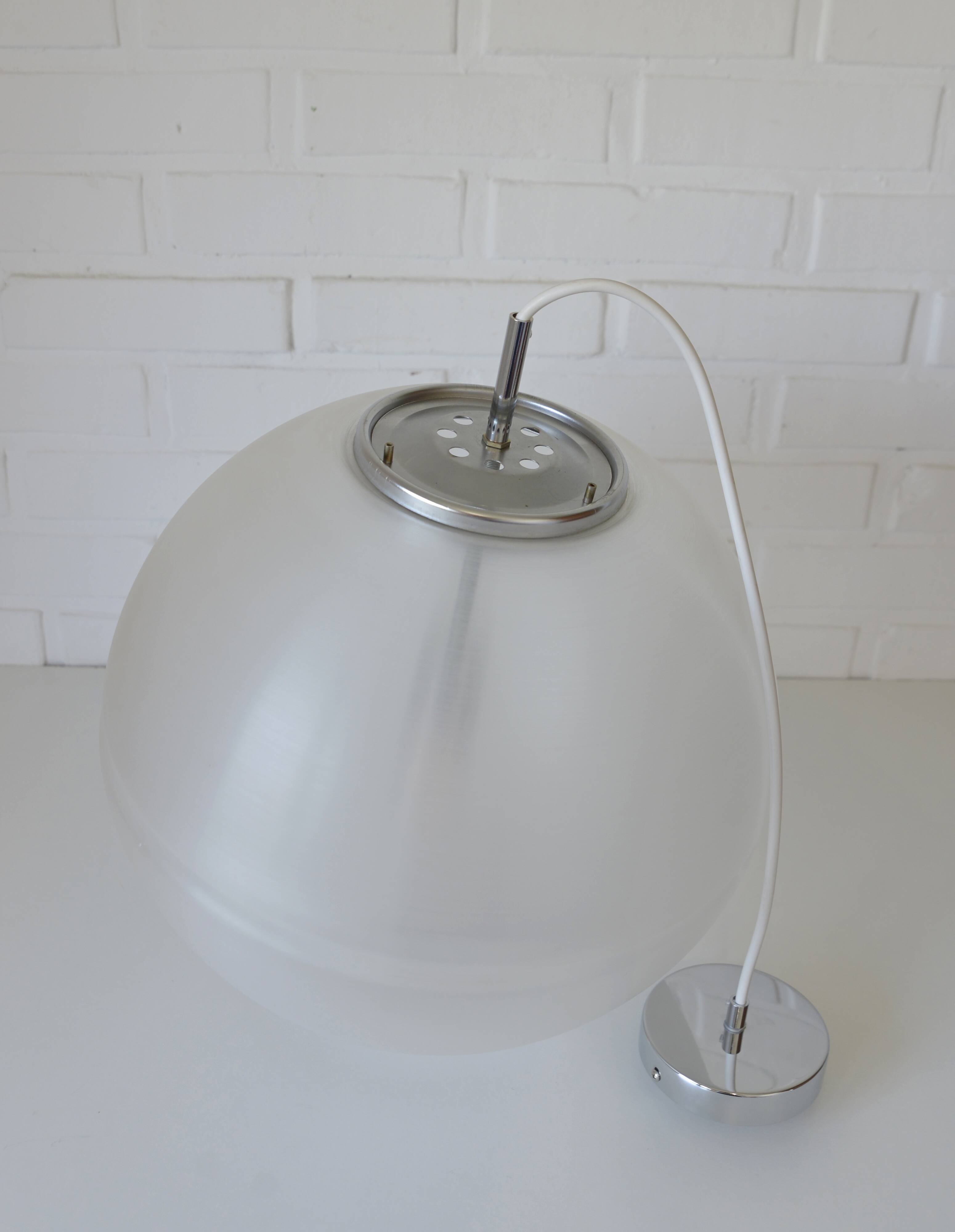 Vintage hanging lamp Meblo Guzzini Sfera MCM plastic pendant light  1970's