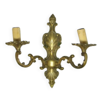 Wall sconce, Rococo, brass, Poland, 1970s.