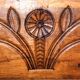 Antique carved wooden decorative panel