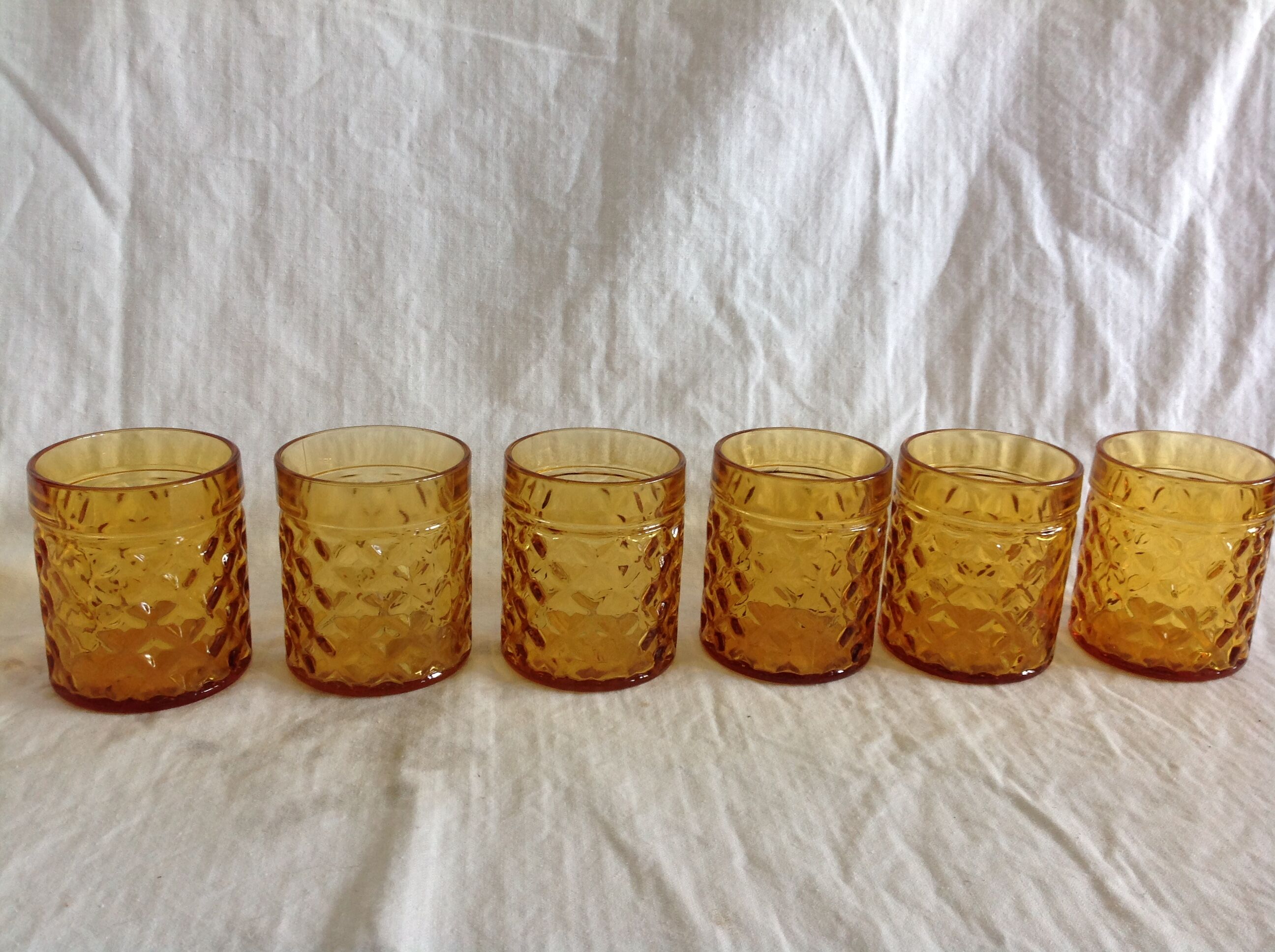 Série de 6 verres vintage "ananas"