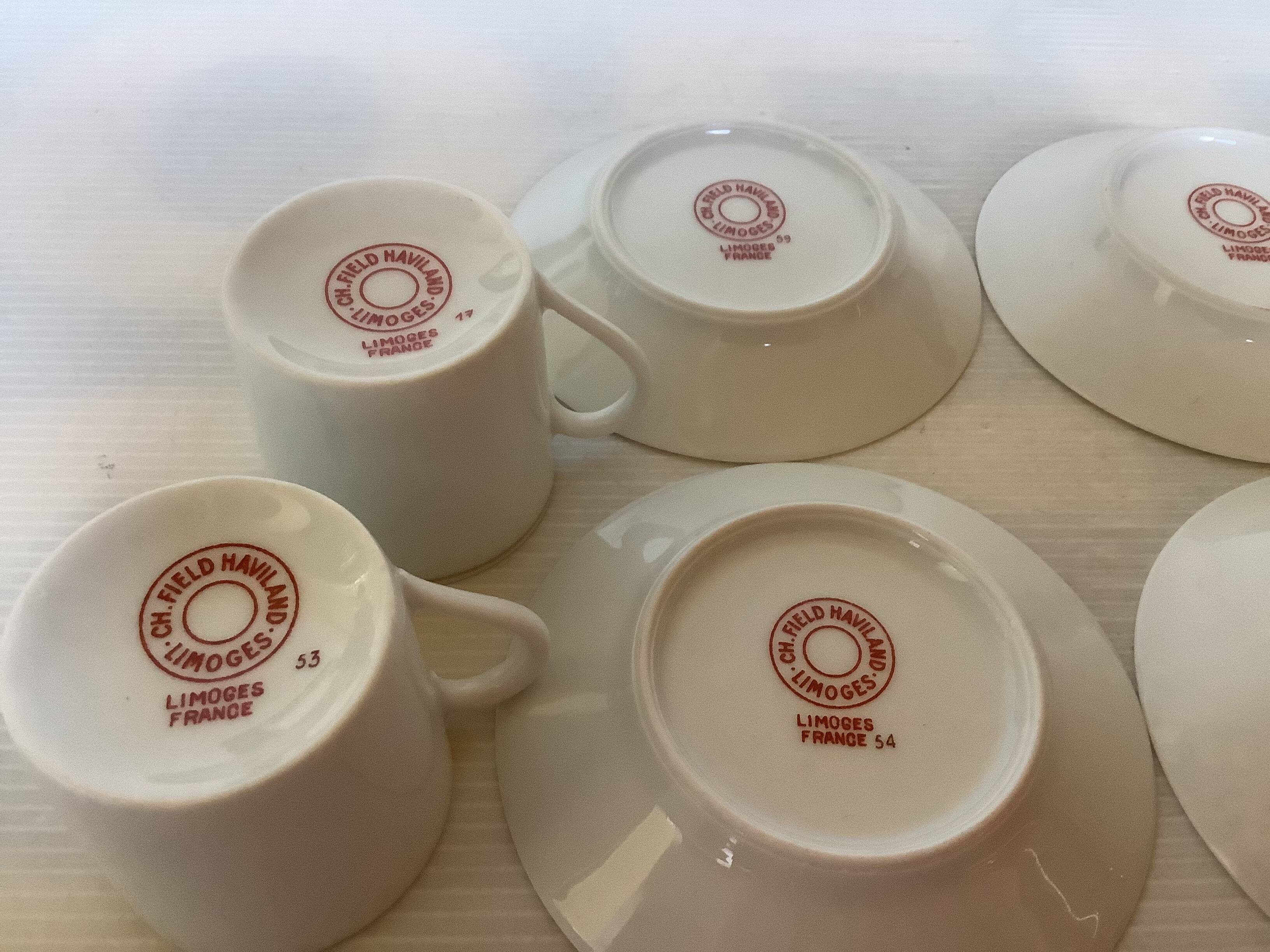 Four small cups Field Haviland Limoges