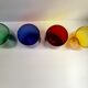 Lot de 4 verres à eau design en verre coloré années 70