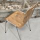 1960s chair in curved plywood on stainless steel base