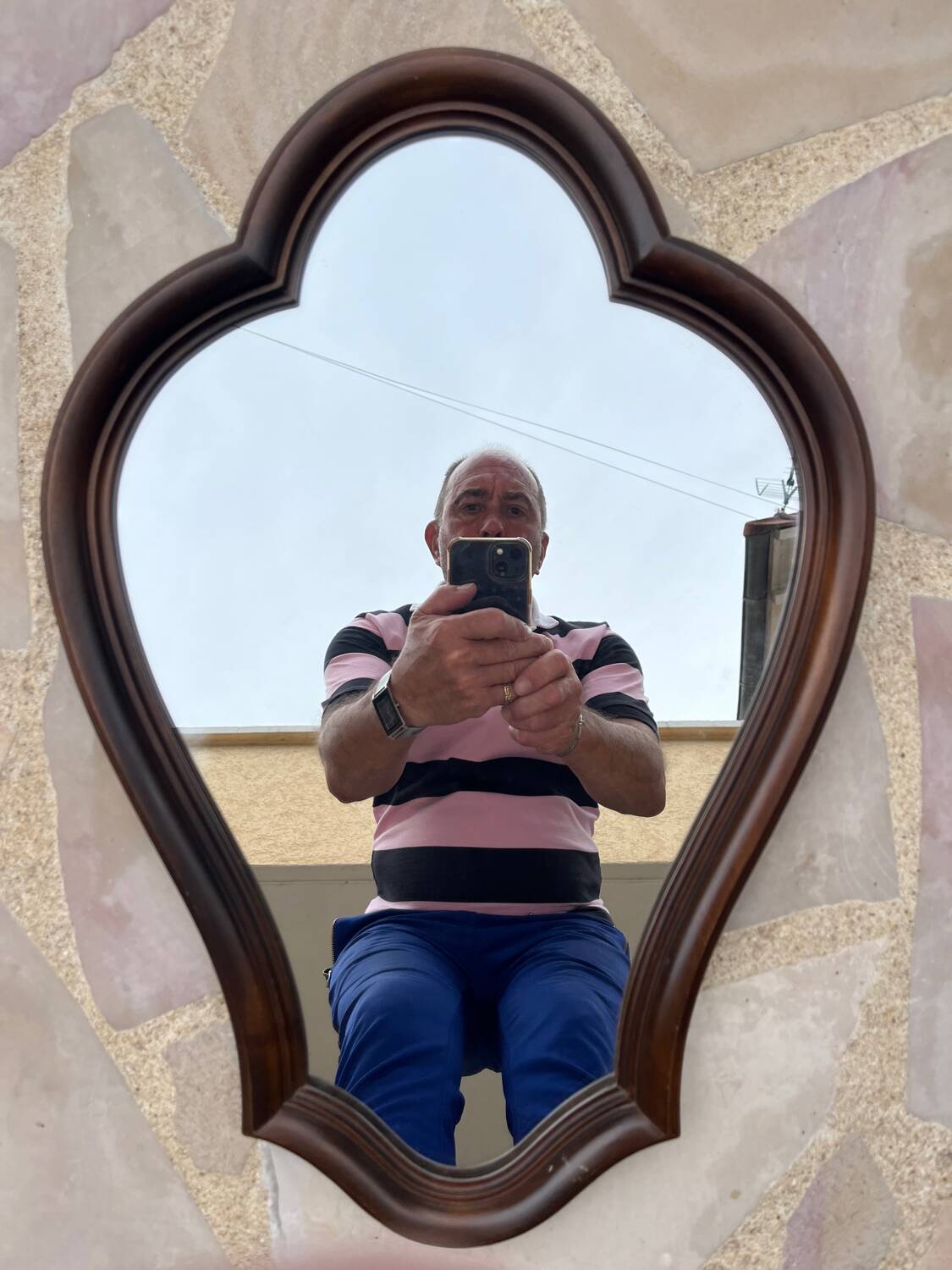 Wooden rococo mirror