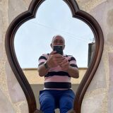 Wooden rococo mirror