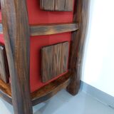 Bright brutalist bar furniture aranjou vintage from the 50s 60s in solid elm