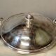 Silver-plated vegetable dish with its lid, hallmark of Santucci Thiebaut.