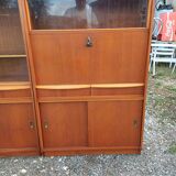 Meubles vitrine des années 50 bois et vitres