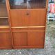 1950s wood and glass display cabinet