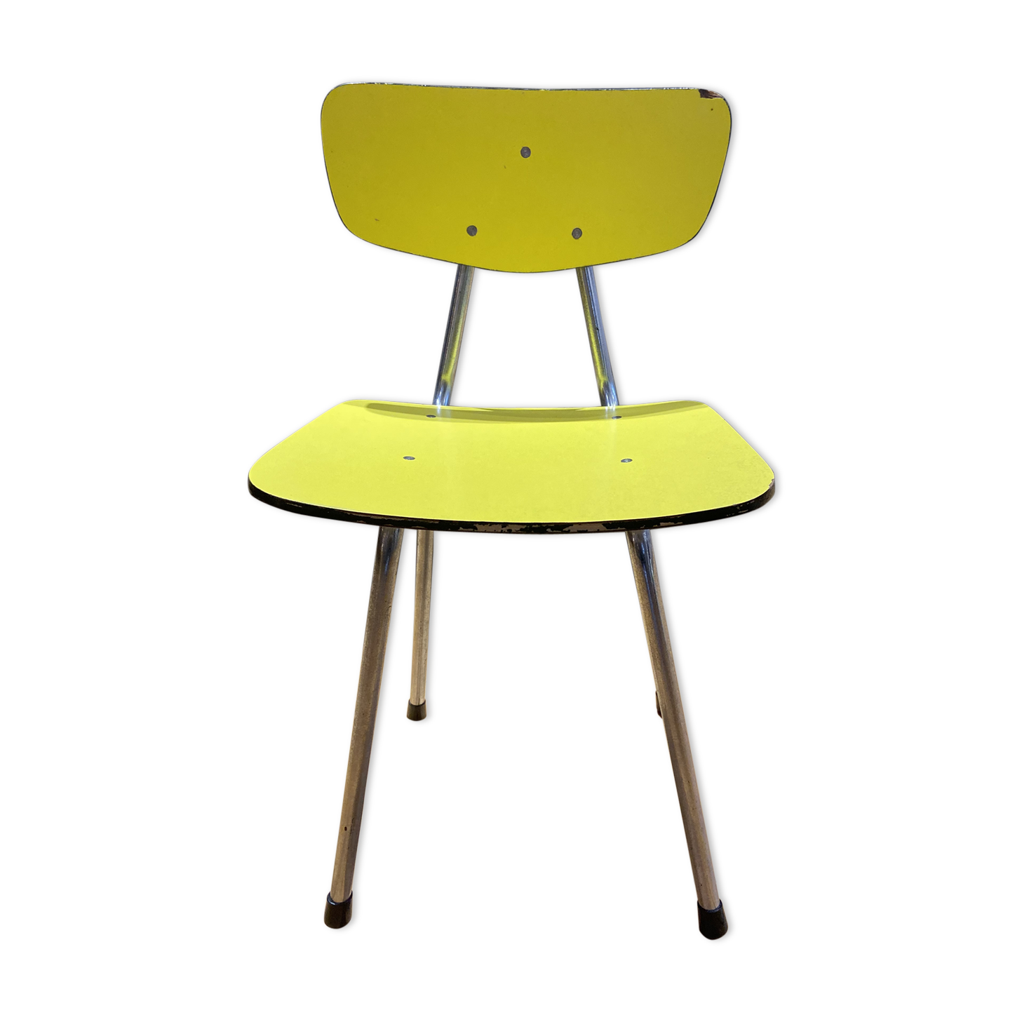 Yellow chair in child formica