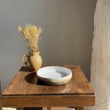 Large white and earthenware ceramic dish