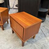Pair of Scandinavian teak bedside tables