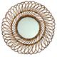 Round rattan mirror from the 1950s France