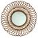 Round rattan mirror from the 1950s France