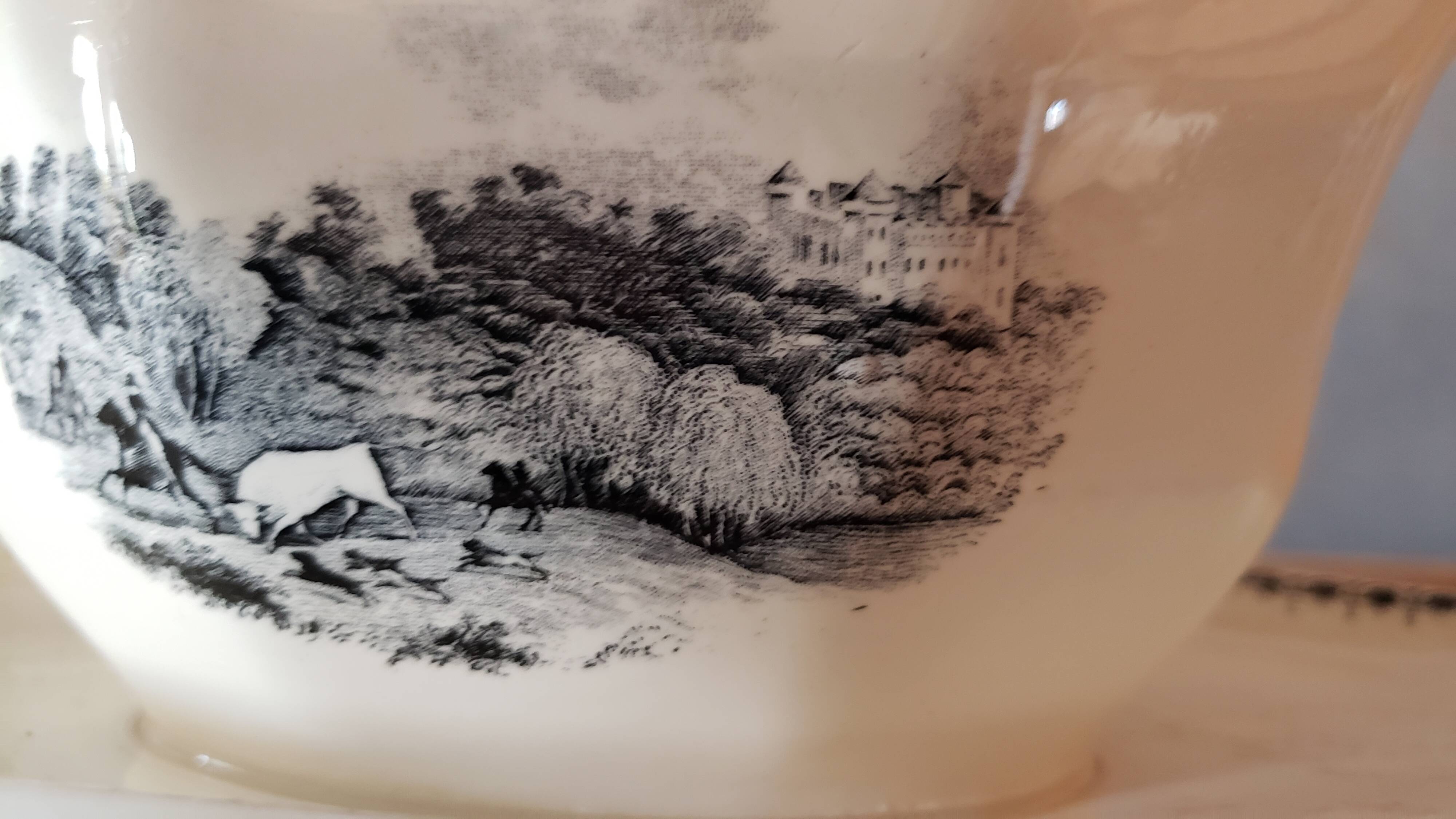 Boch La Louvière earthenware gravy boat