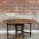 Antique Oak Oval Drop-Leaf Table with Barley Twist Legs – Gateleg Tabl