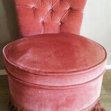 Fauteuil crapaud capitonné