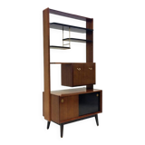 G plan bookcase in ebonized beech and brass, rubber - 1950