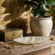 Handcrafted alabaster catchall from natural Egyptian vintage, 1960s-1970s.