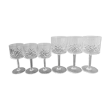 Set of 6 crystal walking glasses