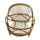 Vintage wicker armchair from the 1970s.