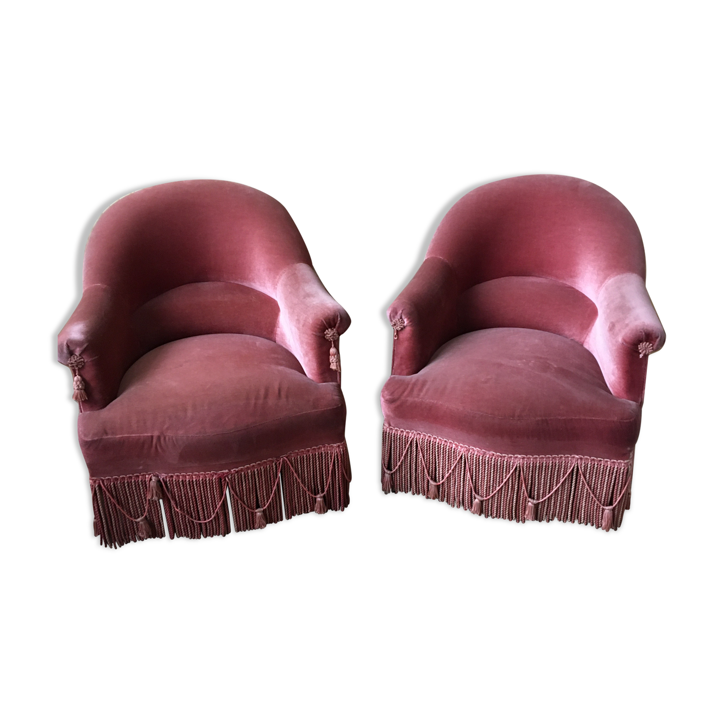 Pair of toad armchairs