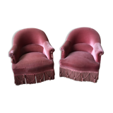 Pair of toad armchairs