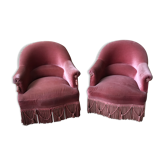 Pair of toad armchairs