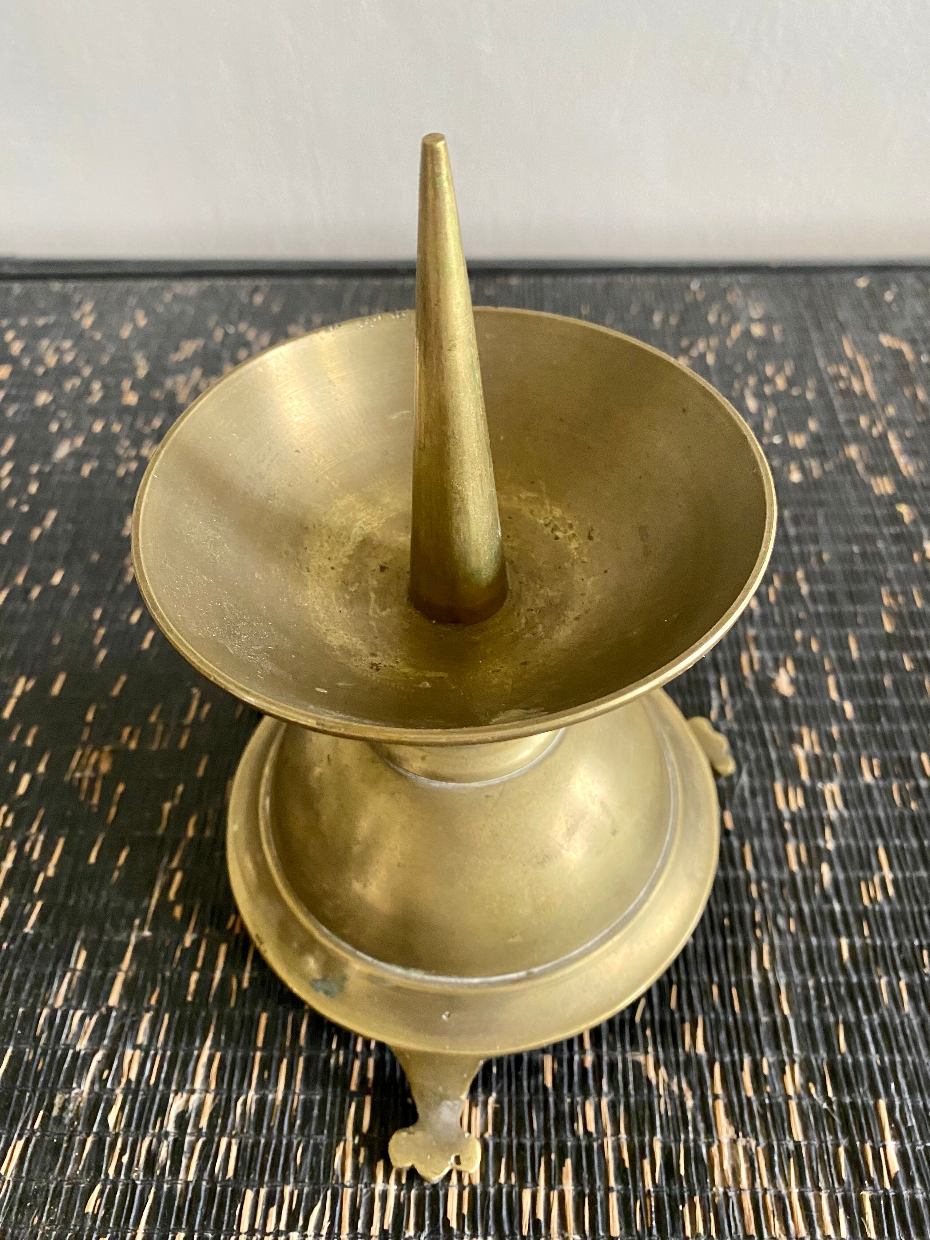 Brass church candle holder