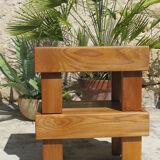 Low table pair in oiled solid elm, Regain house 1970