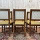 Suite de 6 chaises Napoléon III en noyer et tissu
