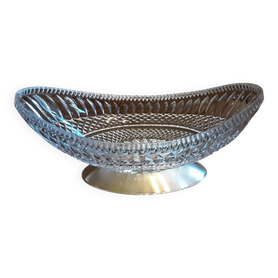 Coupe ovale sur pied  cristal