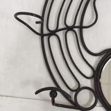 Vintage plant-bearing mirror in art nouveau style