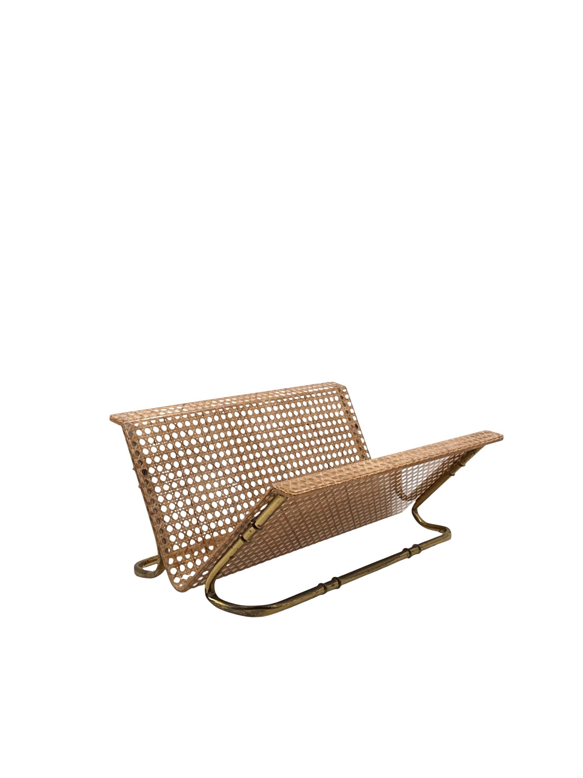 Hollywood regency magazine rack, Italy 1970s