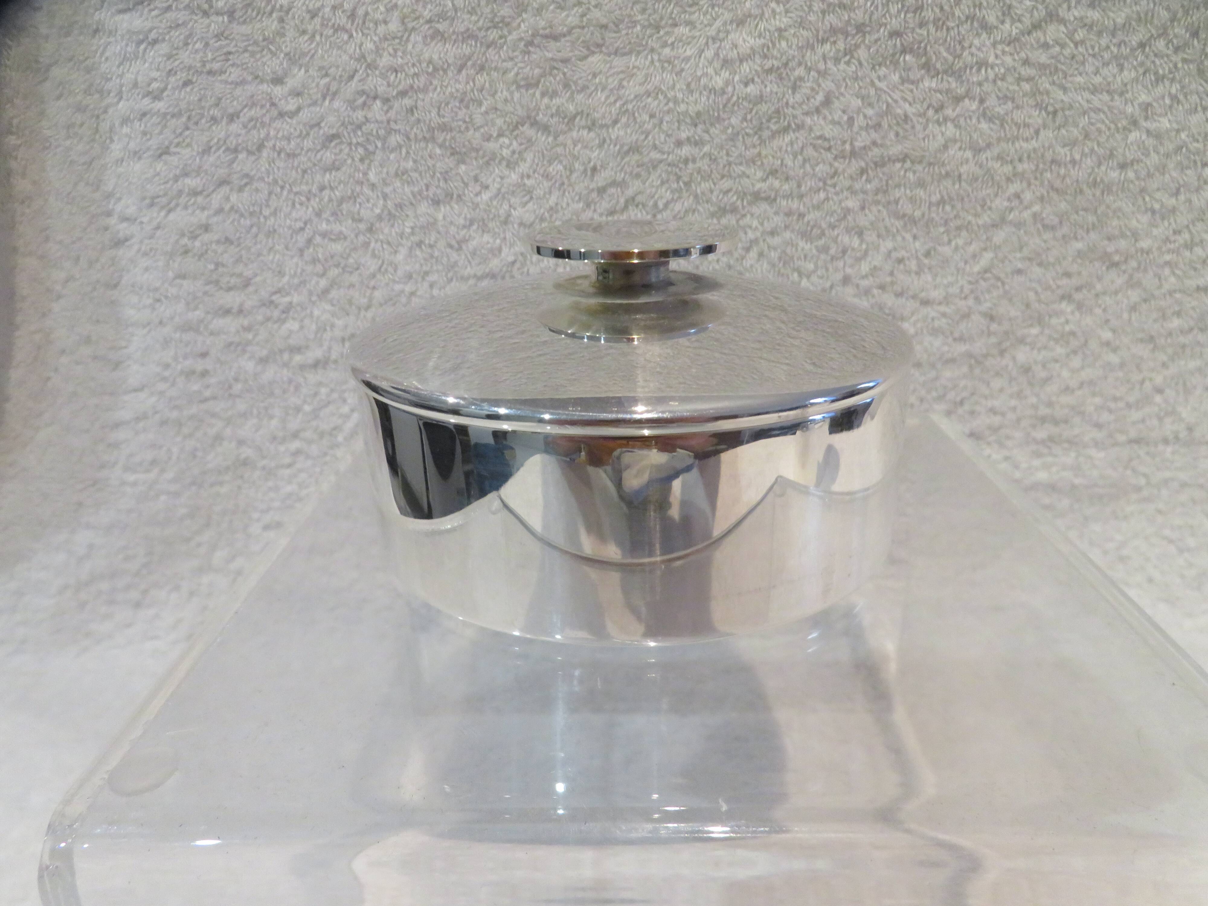 Christofle silver plated sugar bowl, Mercury model, Lino Sabattini