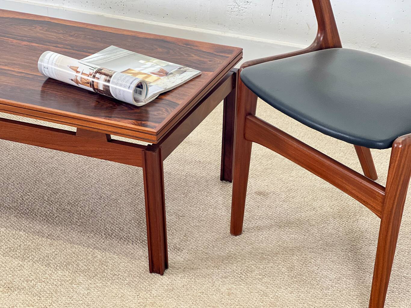 Table basse danoise en palissandre, années 1960