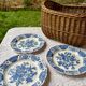 3 flat plates Ridgway Ironstone Staffordshire England Windson