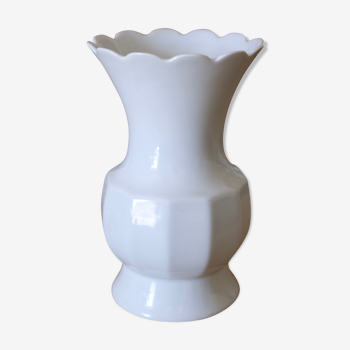 Vase blanc Bareuther Waldsassen années 50