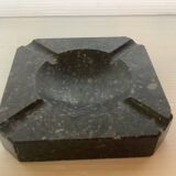 Square empty pocket ashtray in black marble