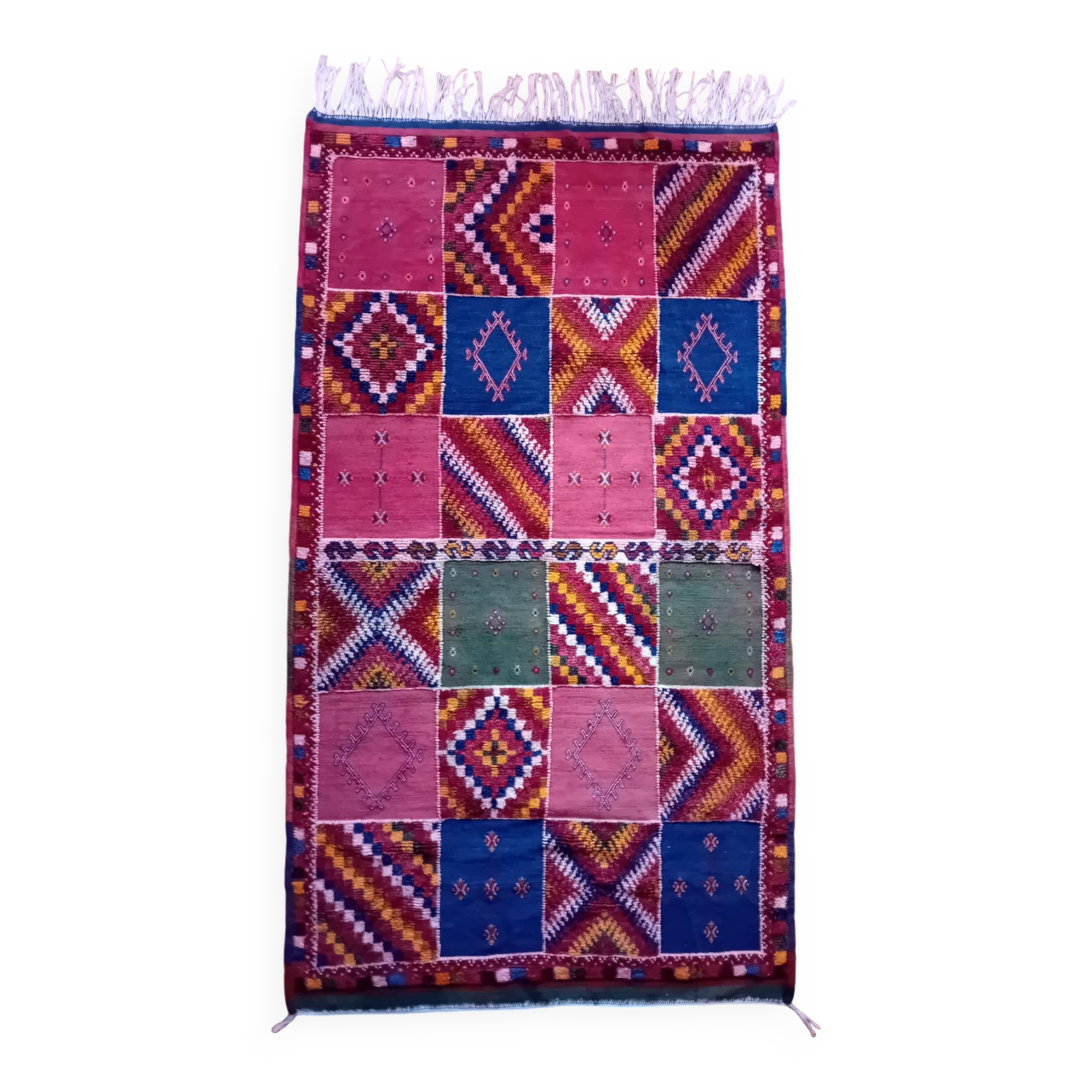 Handmade Berber Taznakht Kilim Rug 213x116cm