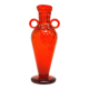 Vase, modernism, red glass, designed by M. Gołogórski, Poland, 1970s