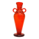Vase, modernism, red glass, designed by M. Gołogórski, Poland, 1970s