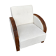 Art deco beige lounge chair, 1920s