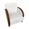 Art deco beige lounge chair, 1920s