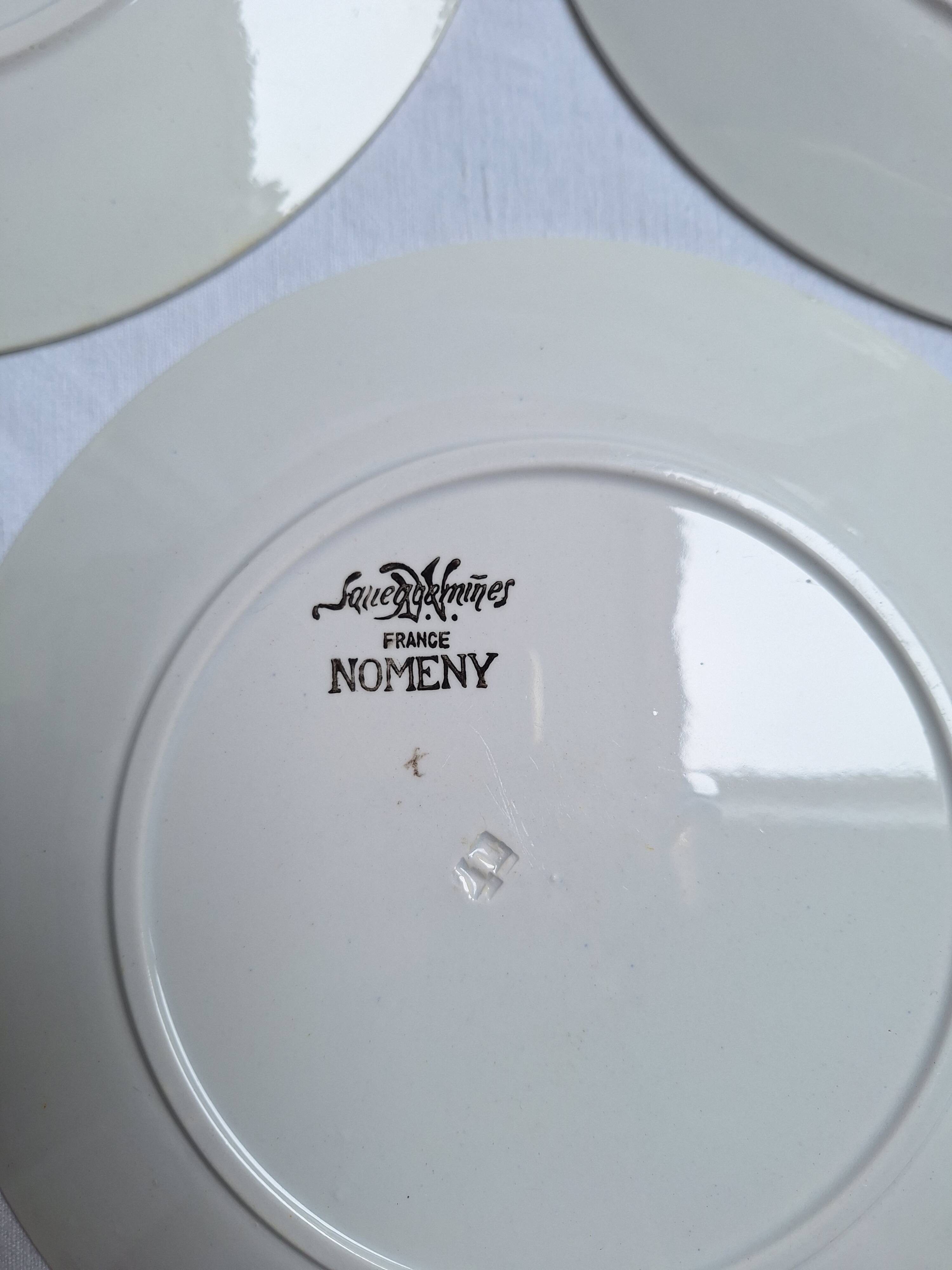 Assiettes plates Sarreguemines modèle Nomeny