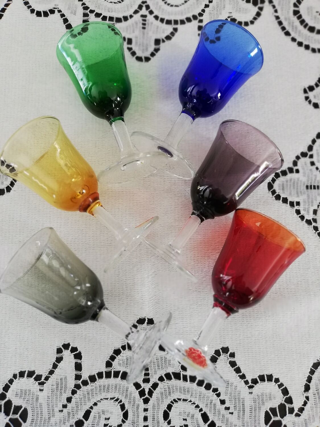 Set Italian vintage alcohol glasses