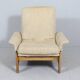 Fauteuil lounge scandinave du milieu du siècle avec ottoman, 1970