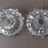 Paire de bougeoirs anciens en cristal