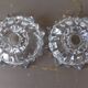Pair of antique crystal candle holders